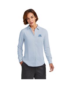 Brooks Brothers Women's Full-Button Satin Blouse