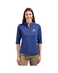 Cutter & Buck Women's Virtue Eco Pique Recycled Half-Zip Hoodie