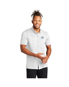 MERCER+METTLE Stretch Pique Full-Button Polo